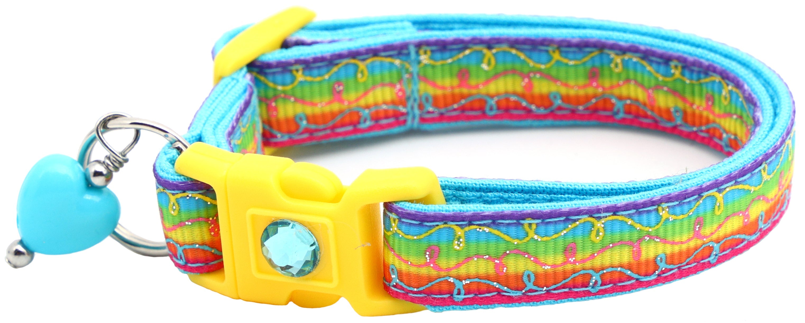 Rainbow Doodle Swirls Cat Collar