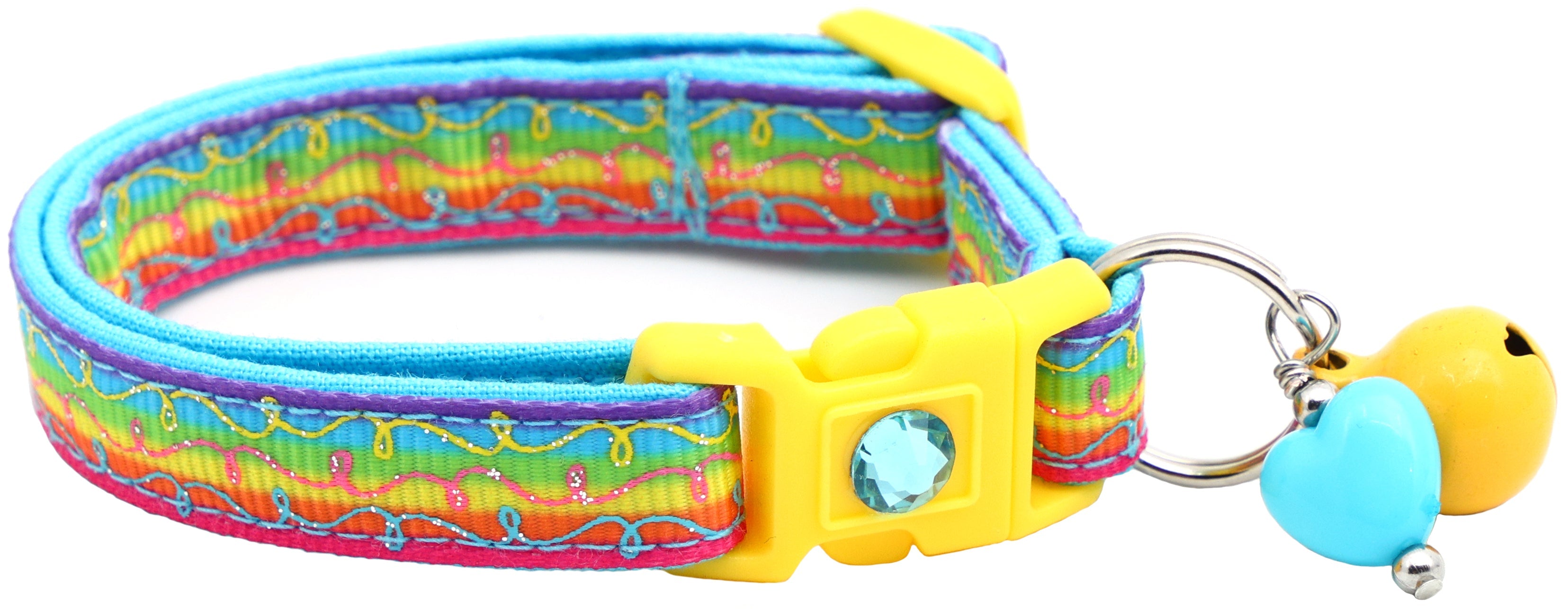 Rainbow Doodle Swirls Cat Collar